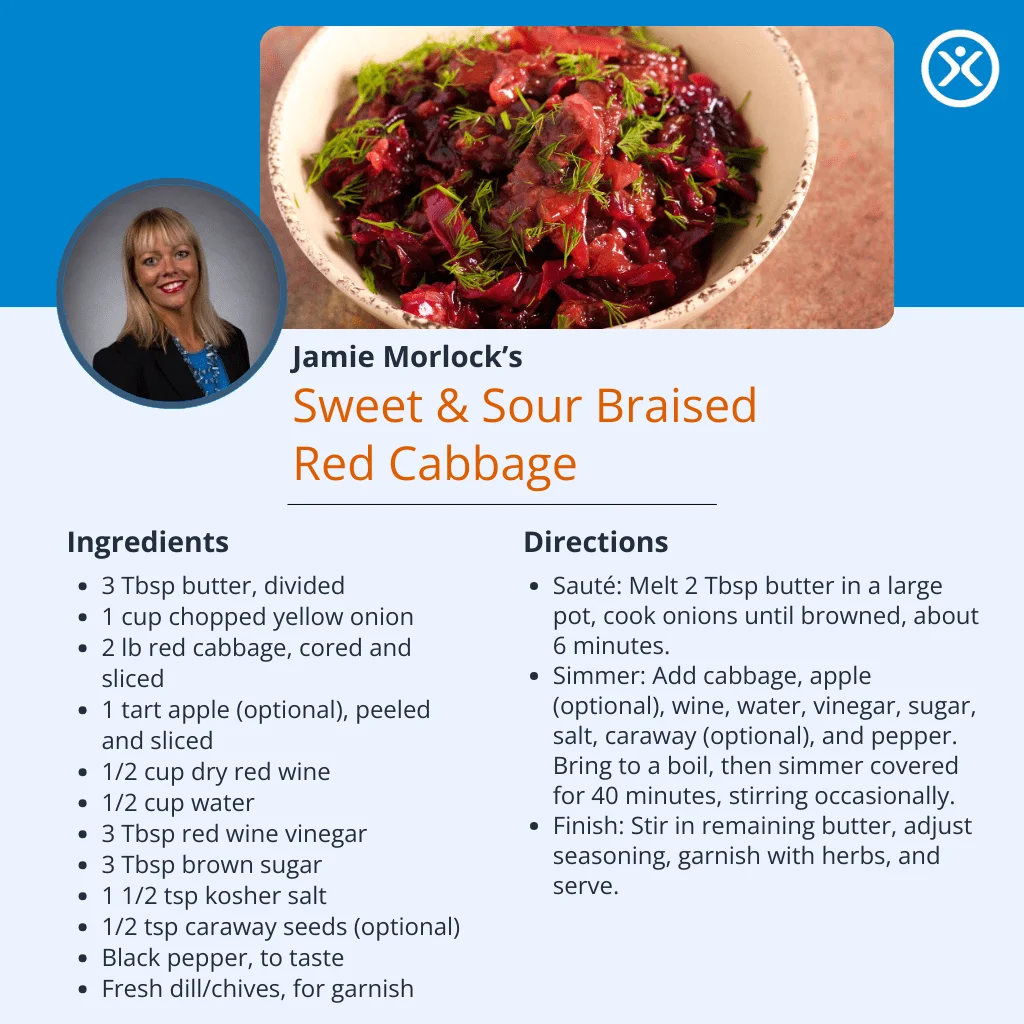 Sweet & Sour Braised Red Cabbage